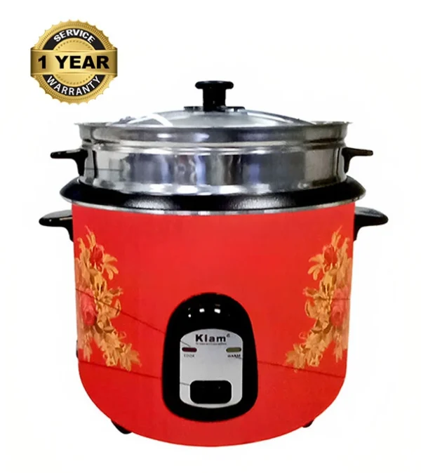Kiam 2.8 Liter Stainless Steel + Non-Stick Double Pot Rice Cooker (SFB-5704)